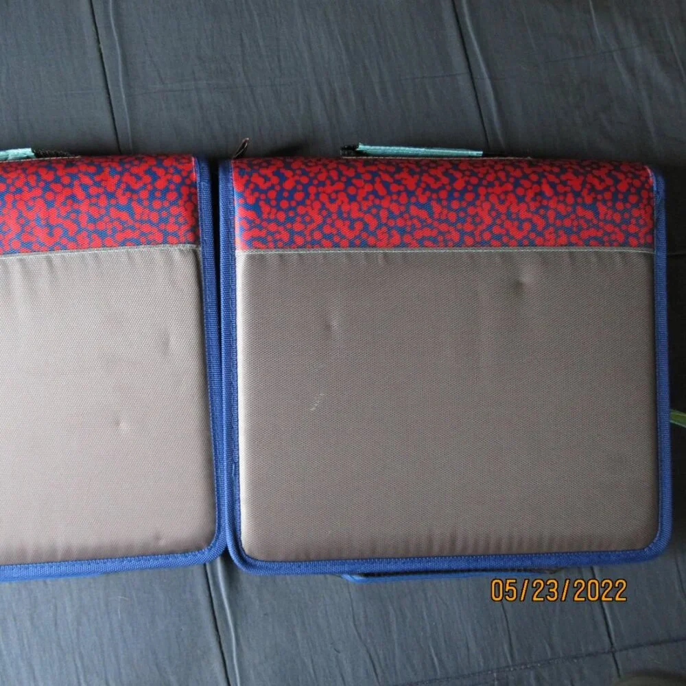 lot of (2) Case-It Monsters Red M-276-ME- Dual 3-Ring Zipper Binder 2
